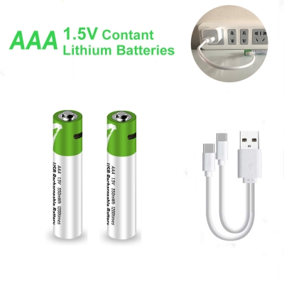 1.5V tipo C No.7 triple A ion litio USB recargable batería AA