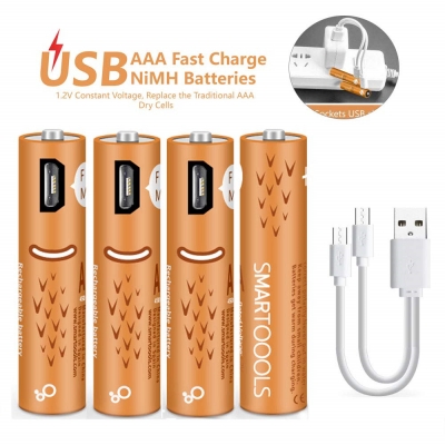 1.2V Micro USB No.7 triple A níquel hidrógeno recargable AAA NIMH batería